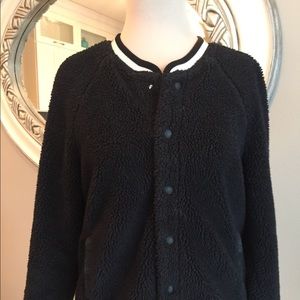 Mother Sherpa Letterman Snap Jacket